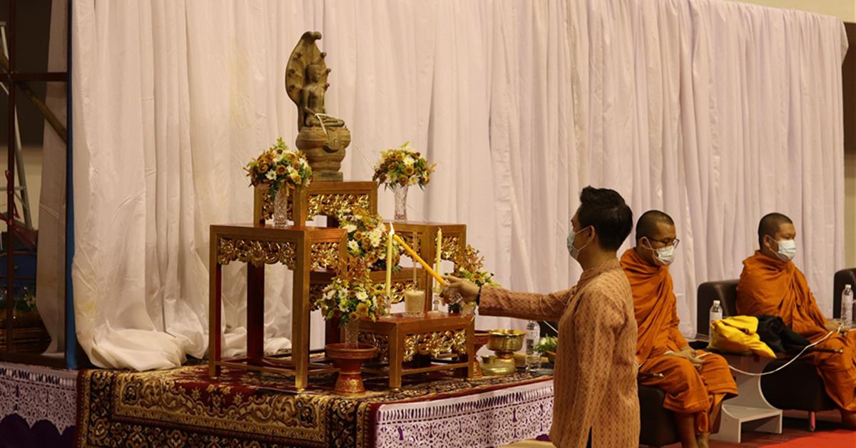 กองกิจการนิสิตและกองพัฒนาคุณภาพนิสิตฯ ร่วมจัดพิธีทำบุญ