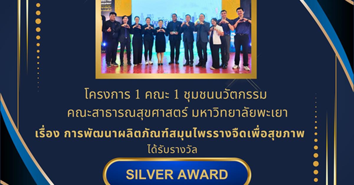      โครงการ 1 คณะ 1 ชุมชนนวัตกรรม คณะสาธารณสุขศาสตร์ ได้รับรางวัล Silver Award