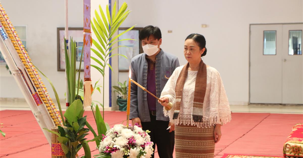 คณะสาธารณสุขศาสตร์ เข้าร่วมพิธีทำบุญเนื่องในวันขึ้นปีใหม่ “ฮ่วมบุญ ขึ้นปี๋ใหม่ ฮ้อยดวงใจ จาว ม.พะเยา” ประจำปี 2567