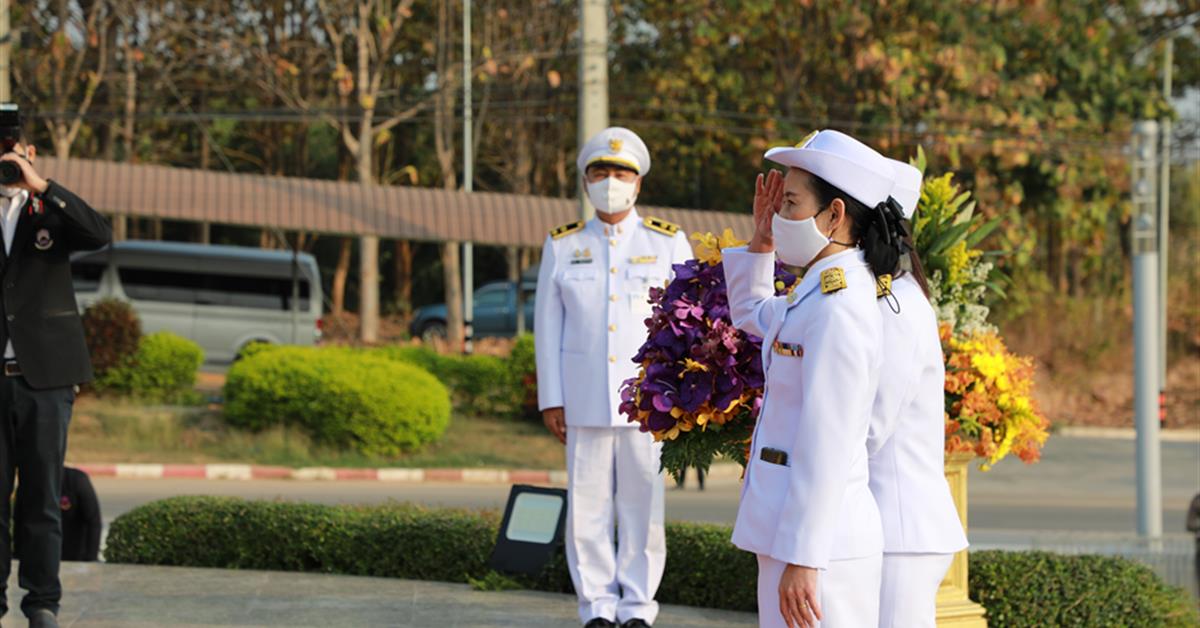 พิธีวางพานพุ่มวันยุทธหัตถี สมเด็จพระนเรศวรมหาราช  คณะพยาบาลศาสตร์ มหาวิทยาลัยพะเยา 