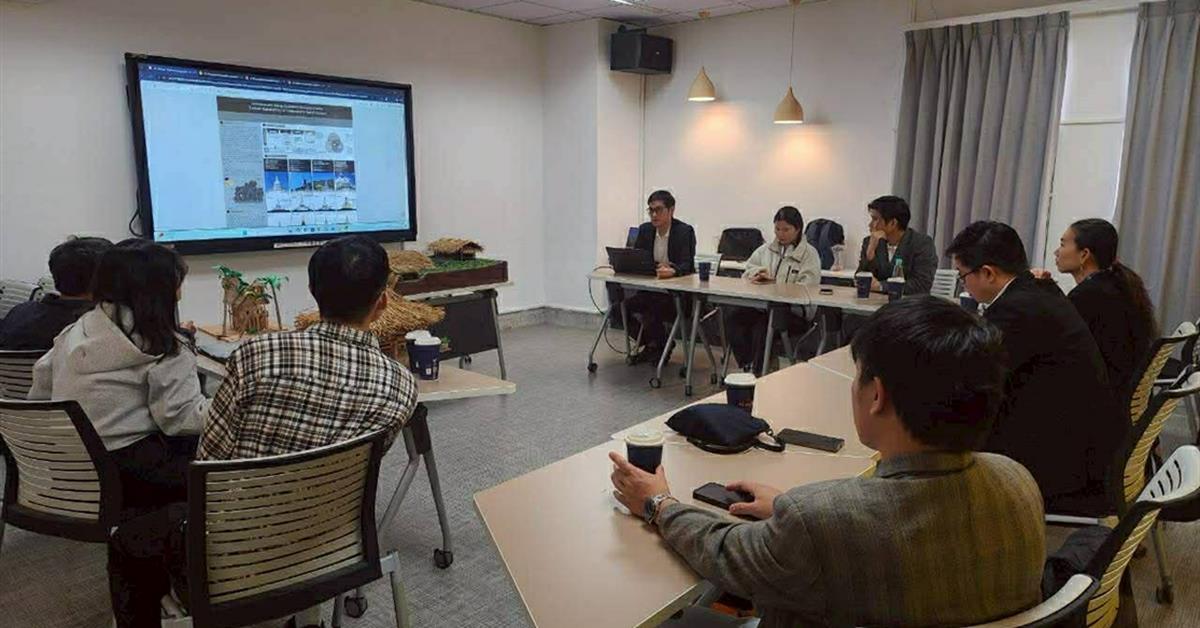 แลกเปลี่ยนองค์ความรู้ทางวิชาการร่วมกับอาจารย์และนิสิตระดับบัณฑิตศึกษาในหลักสูตร Graduate Institute of Architecture and Cultural Heritage