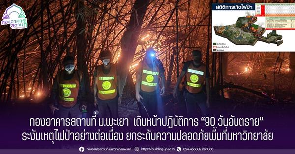 กองอาคารสถานที่ ม.พะเยา เดินหน้าปฏิบัติการ “90 วันอันตราย” ระงับเหตุไฟป่าอย่างต่อเนื่อง ยกระดับความปลอดภัยพื้นที่มหาวิทยาลัย